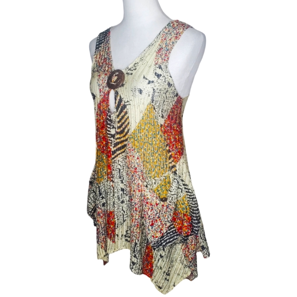 Paradise Woven Herringbone Pattern Asymmetrical H… - image 2